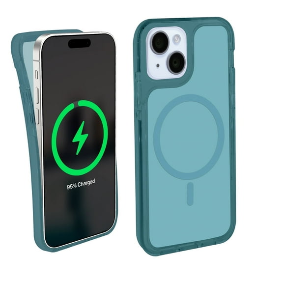 iHome Velo Magnetic Phone Case for iPhone 15 Plus, Dark Blue