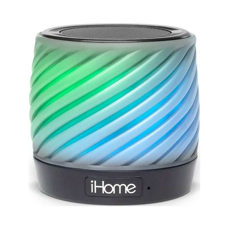 iHome Portable Color Changing Bluetooth Mini Speaker Black Speakers and Alarm Clocks Speakers and Alarm Clocks Most Bluetooth Devices Color Changing 3