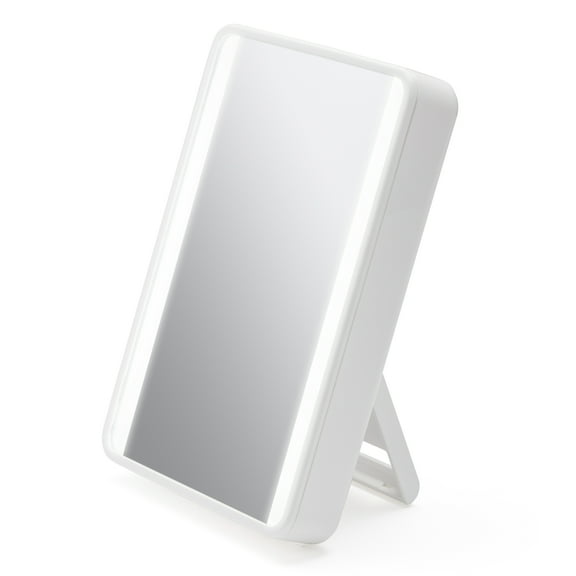 iHome Portable LED Vanity Mirror with Bluetooth Audio, Tabletop Mount