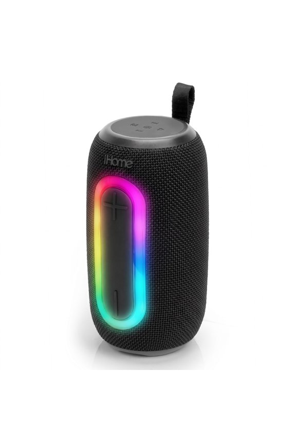 Quest Pro Portable Bluetooth Speaker, Bluetooth 5.3, RGB Lights, Water Resistant, TWS Pairing, Rechargeable Battery, Carry Strap