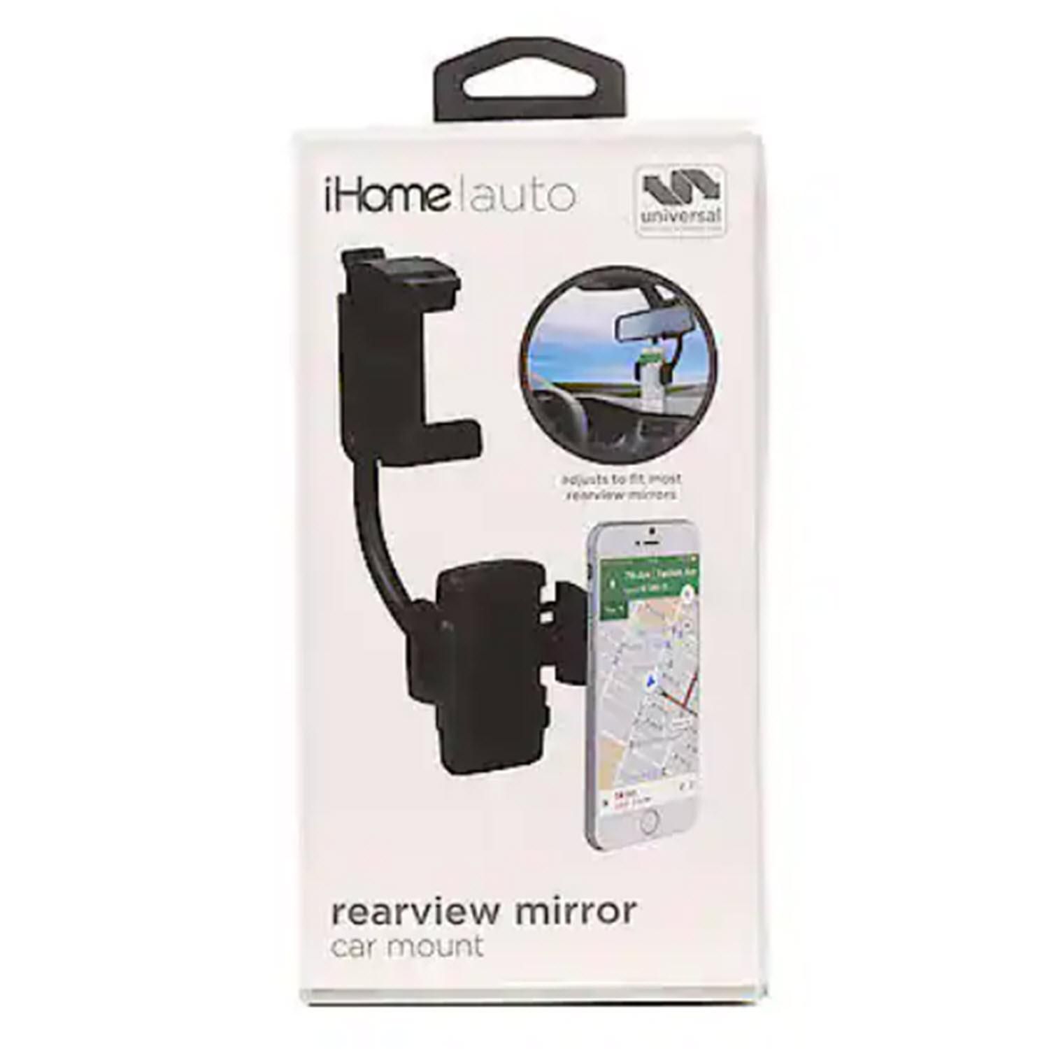 iHome Rearview Mirror Car Mount Universal Compatibility, 1 each, sold