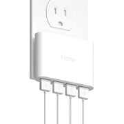 iHome Slim 4-Port USB Wall Charger, AC Pro Multiport Plug Adapter, Phone Charging Block with 4 Ports, Flat USB Wall Adapter for Home Travel