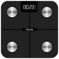 thumbnail image 1 of iHome Smart 14-in-1 Digital Battery Powered Body Weight & BMI Bathroom Scale with Wi-Fi and Fit+ Personal Coach App, FSA and HSA Eligible, Black, 397 lbs Capacity, 1 of 10