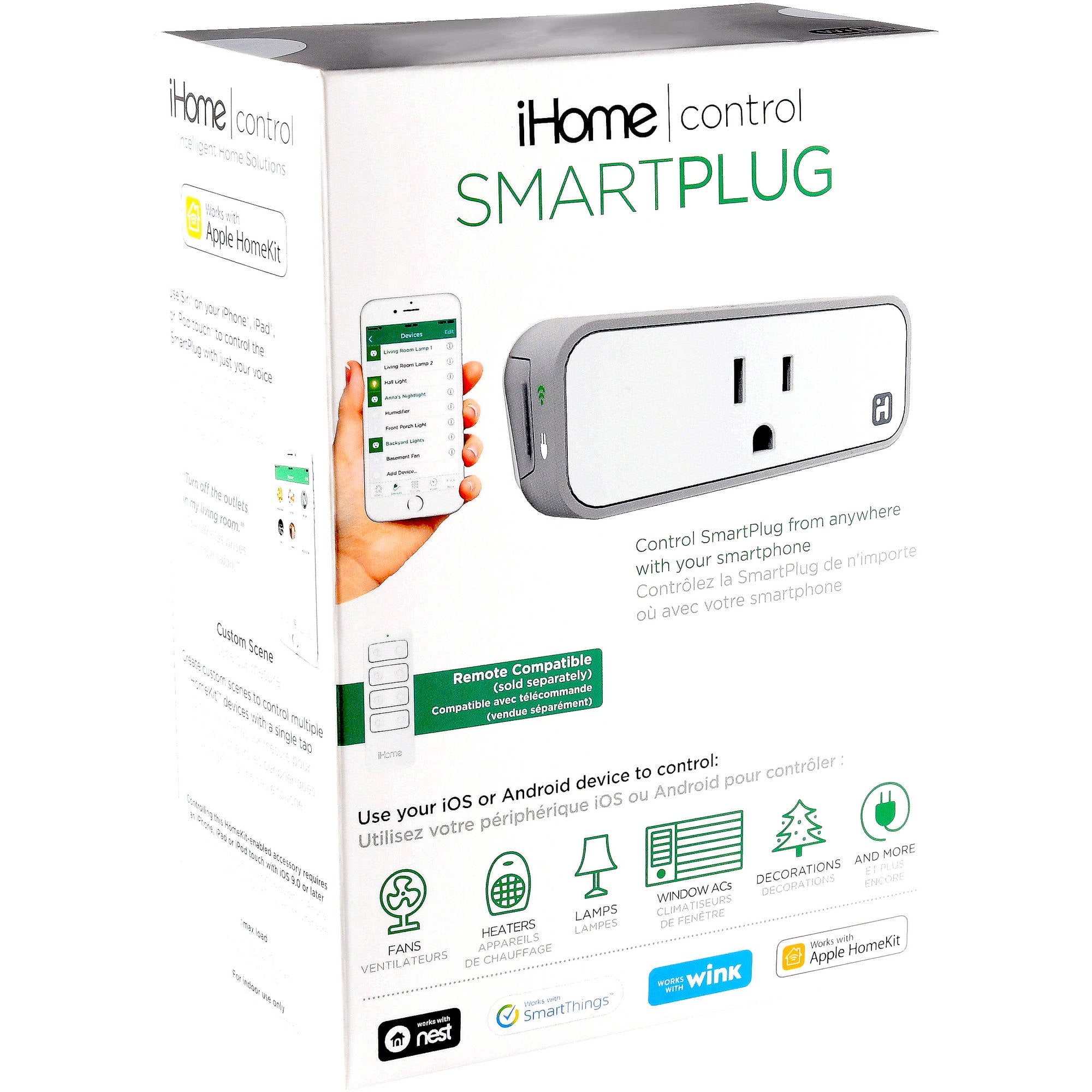 iHome x1 FLOW SMART PLUG Wi-Fi VOICE CONTROL APP SET SCHEDULES TIMER US Plug  120