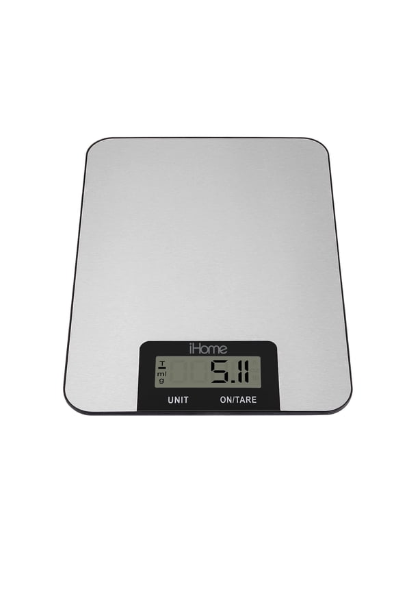 Stainless Steel Digital Food Scale with Tare, 11 lb / 5 kg Capacity, Multi-Unit Kitchen Scale (g, oz, lb, ml, fl oz)