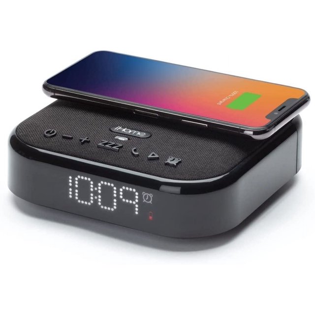 iHome TIMEBASE II Dual Charging Bluetooth Alarm Clock with Wireless and