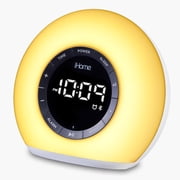 iHome Sunrise Alarm Clock Radio with Bluetooth Speaker, Color Changing Lamp, and USB Charging iBT32