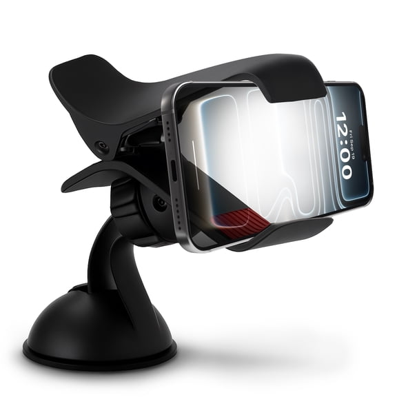 iHome Suction Cup Universal Car Mount, 360 Rotation, Easy Squeeze Grip, Dashboard & Windshield Use