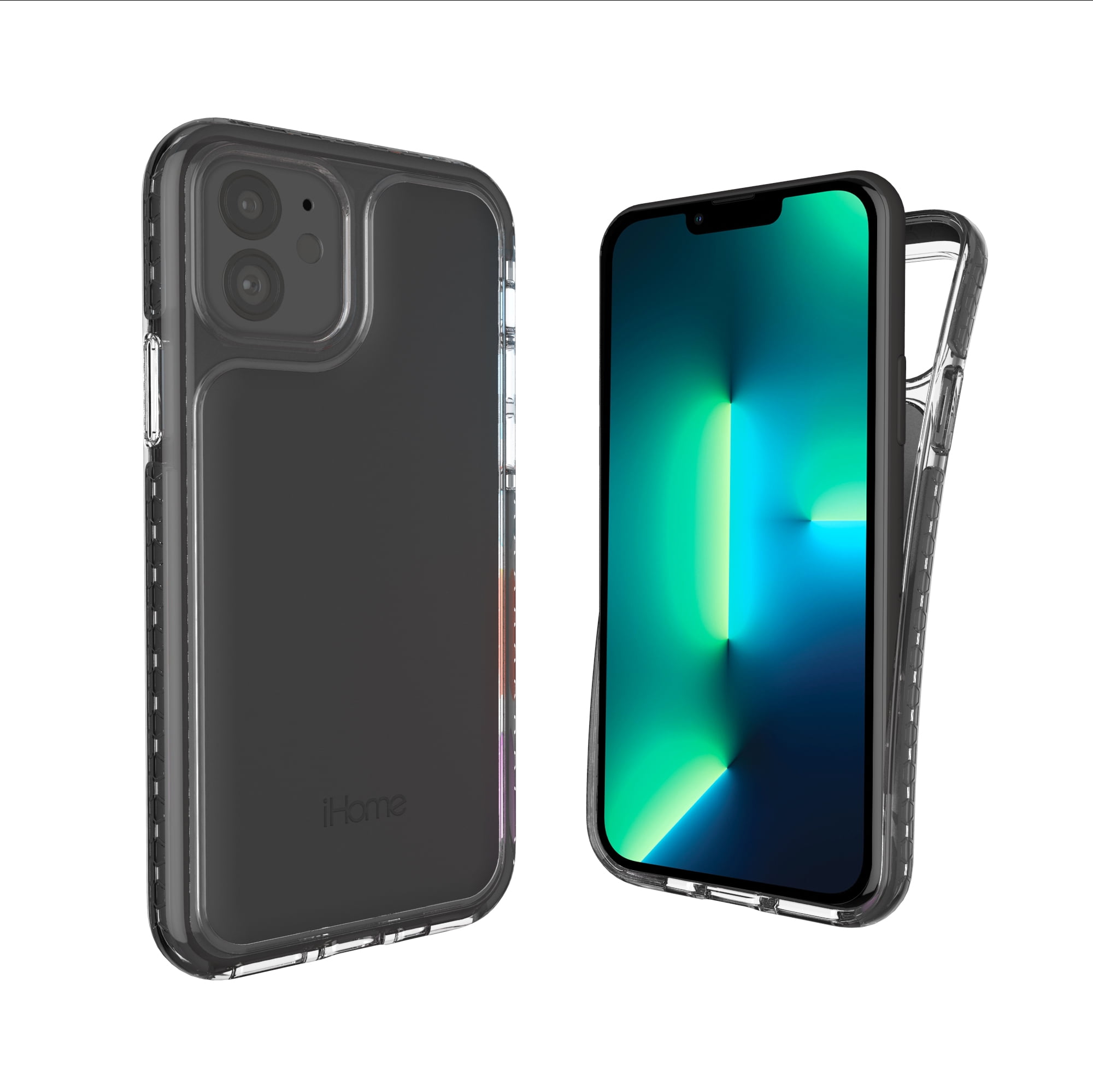iHome Velo Silicone Impact Case for iPhone 12/12 Pro, Black
