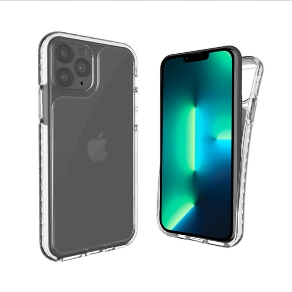 iHome Velo Silicone Impact Case for iPhone 12 Pro Max, Clear/White