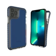 iHome iPhone 2021 6.1" Pro Phone Case: Premium Silicone, Lightweight, Ultra Slim, Shock Absorbent Velo Protective Case- Wireless Charging Compatible- Navy