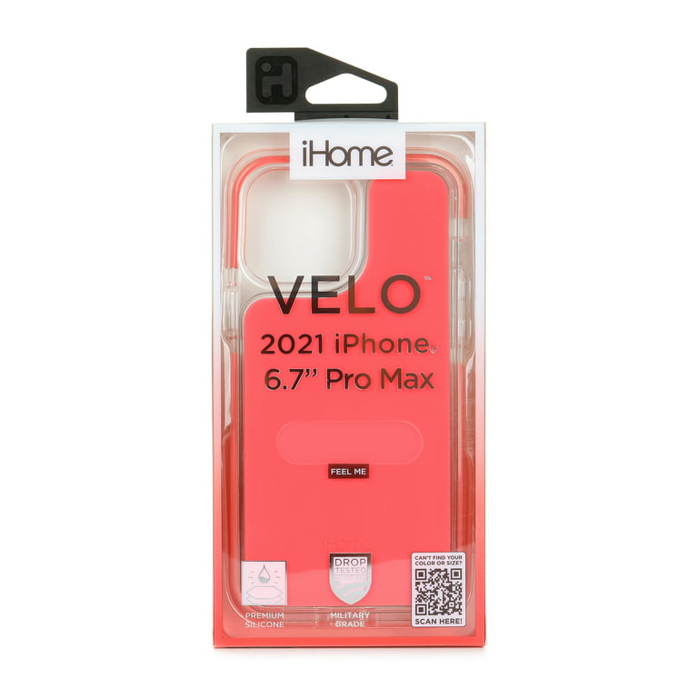 iHome Velo Silicone Impact Case, iPhone 13 Pro Max, Coral