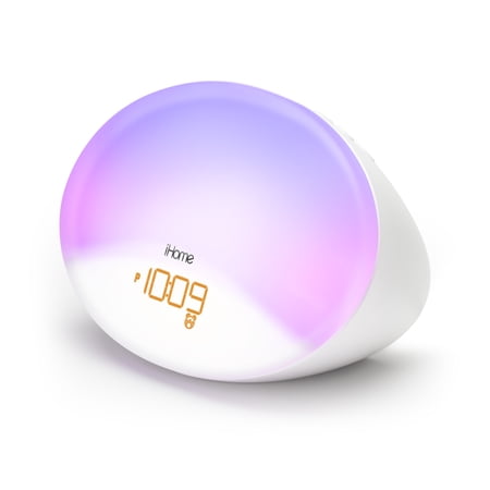 iHome Zenergy iZBT3 Bedside Sleep Therapy Machine with Bluetooth Speaker, Sunrise Wakeup and USB Charging