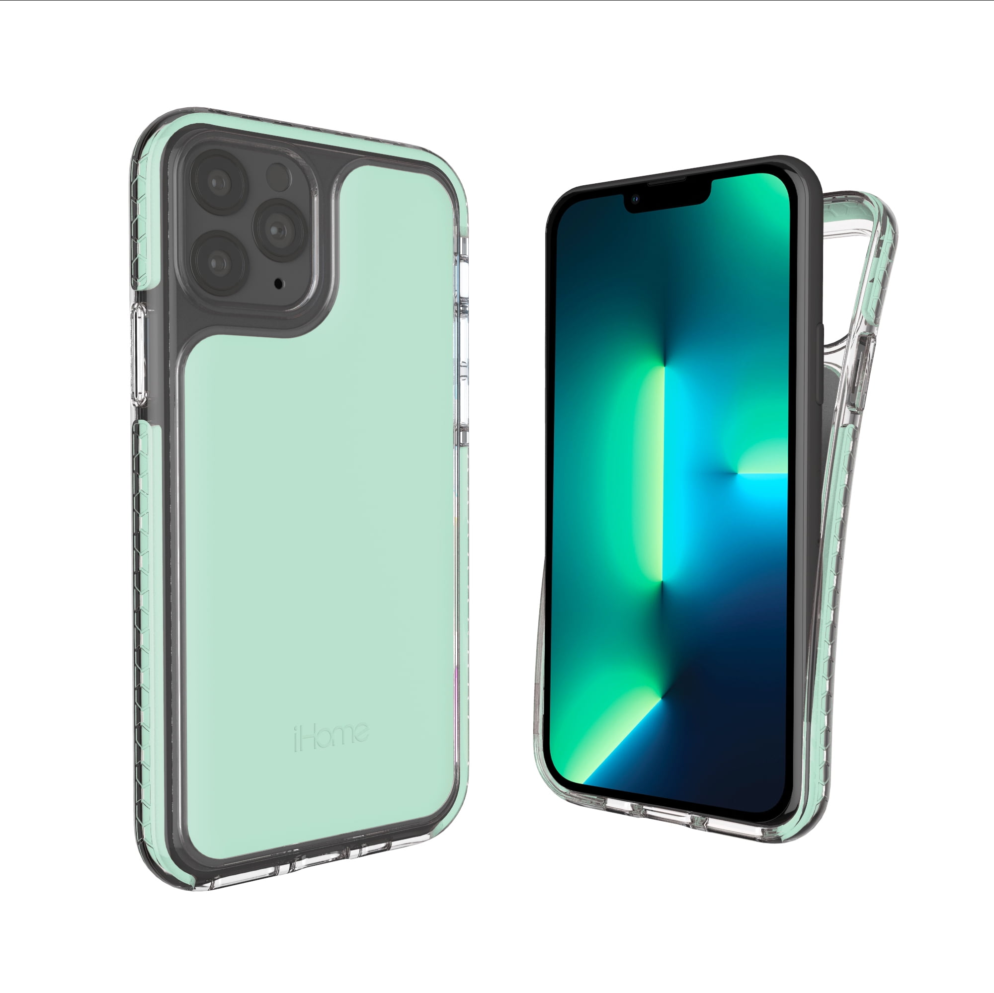Ihome Velo Silicone Impact Case For iPhone 13 Pro Max, Mint Green