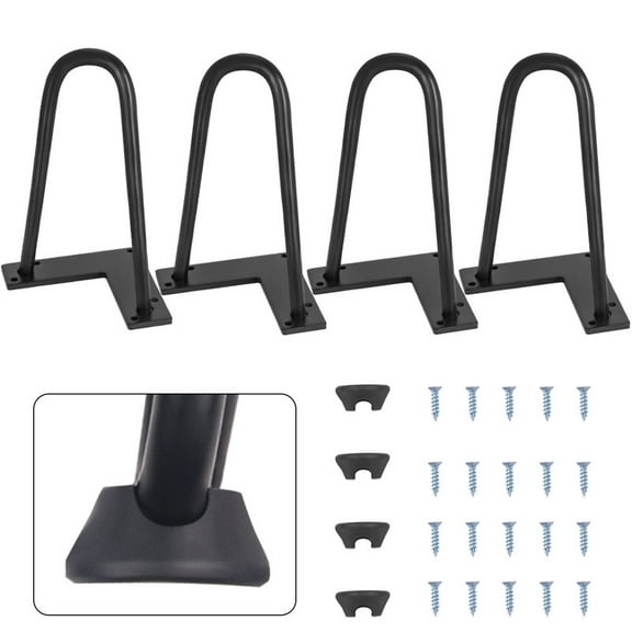 iHomeGarden Hairpin Table Legs 6 inch, Set of 4 DIY Desk Table Legs 3 Rods Heavy Duty