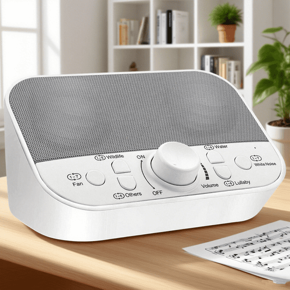 iHomeGarden White Noise Sound Machine for Sleep, Sleep Machine with Alarm Clocks and Night Light for Bedrooms, White