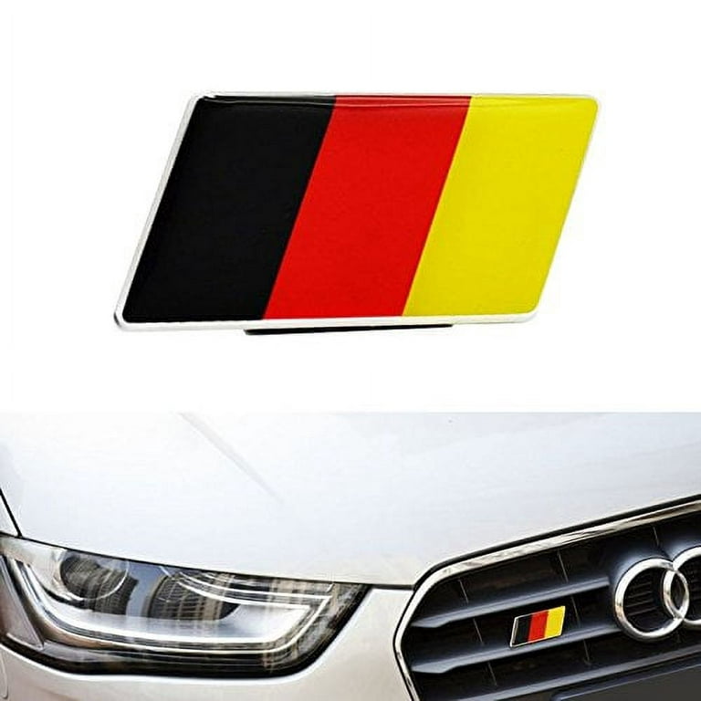 iJDMTOY (1) Germany Flag Emblem Badge Fit Germany Car Front Grille, Ex:  Audi BMW Mercedes Porsche Volkswagen, etc Fits select: 2011 BMW 328 I,  2011-2016 MERCEDES-BENZ E 350 