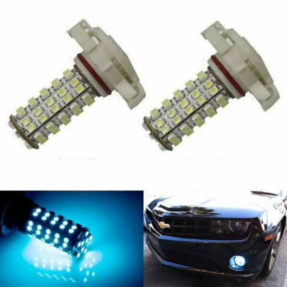 iJDMTOY (2) 10000K Ice Blue 69-SMD 5202 2504 PSX24W LED Bulbs Compatible With Daytime Running Lights or Fog Light Replacements
