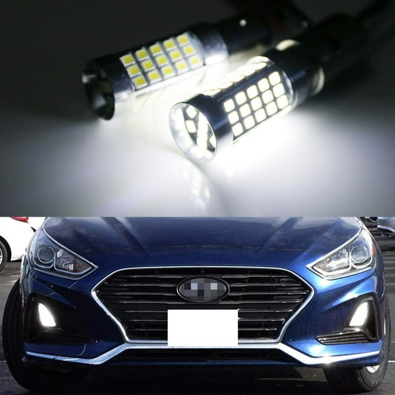 iJDMTOY (2) 6000K Xenon White CAN-bus LED Daytime Running Light DRL Bulbs Compatible With 2018-2019 Hyundai Sonata SE/Eco