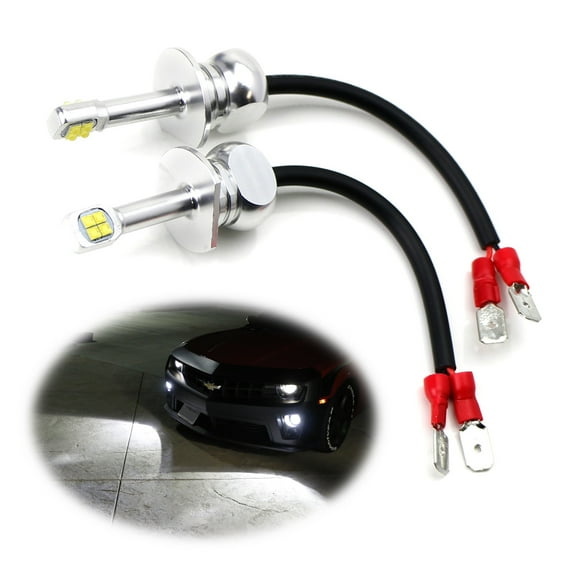 iJDMTOY (2) Super Bright Xenon White 40W High Power H1 LED Bulbs Compatible With Automotive Fog Lights, Driving Lamps Replacement