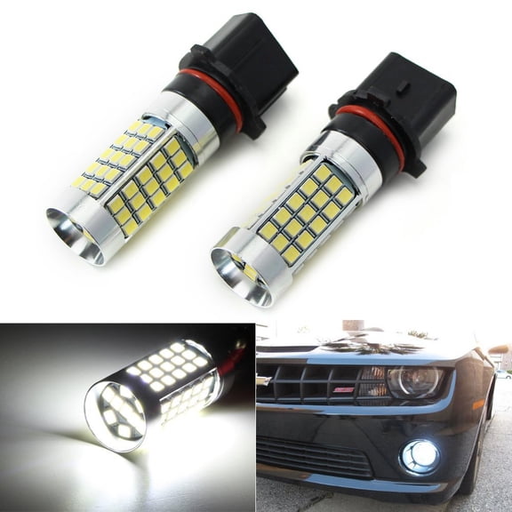 iJDMTOY 69-SMD P13W LED Replacement Bulbs Compatible With Fog Lights or Daytime Running Lamps, Xenon White