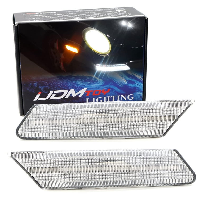 iJDMTOY Clear Lens Amber LED Side Marker Light Kit For Porsche 06-12  Cayman/Boxster, etc 