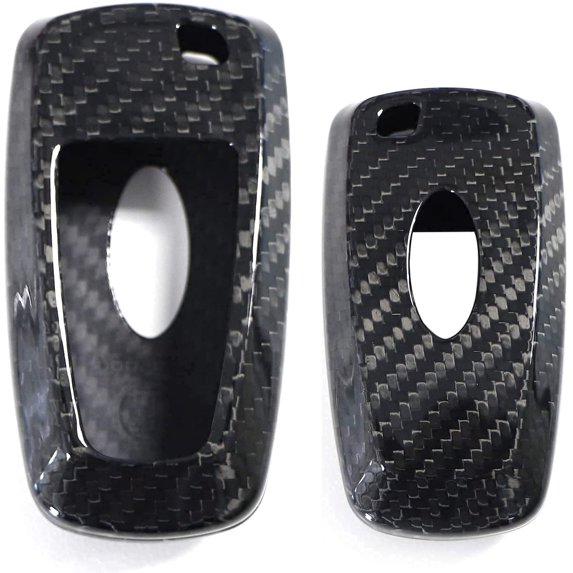 iJDMTOY Real Carbon Fiber Shell Cover For 18+ Ford Edge Fusion Mustang F150 F250 4B Key