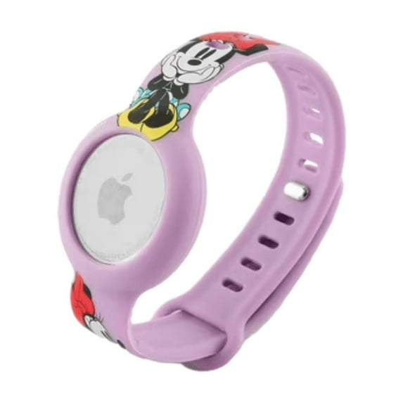 Disney Minnie Mouse Airtag Bracelet Silicone Wristband; Pink