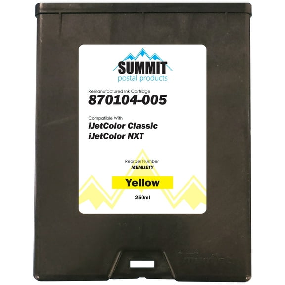 iJetColor Compatible Yellow Ink Cartridge for iJetColor Classic and NXT Envelope Printers (Part Number 870104-005)