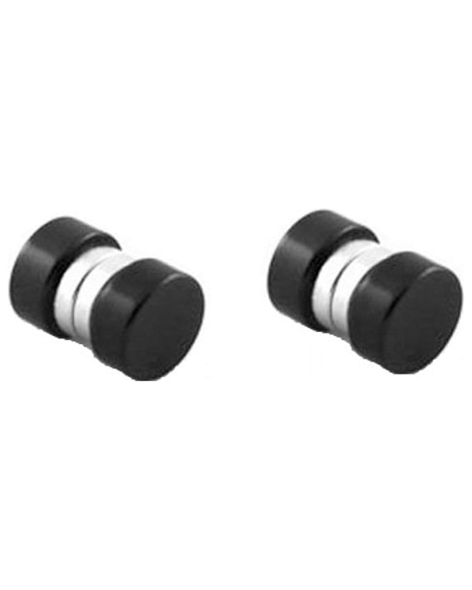 iJewelry2 Black Illusion Flesh Tunnel Plug Magnetic Stainless Steel Earrings 6mm - image 1 of 1