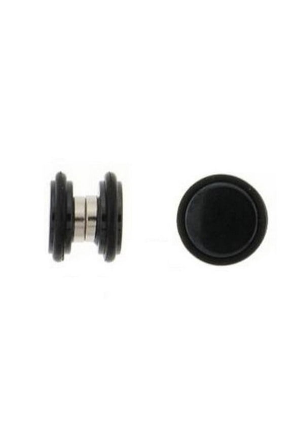 Black Stainless Steel Illusion Tunnel Plug Expander Magnetic Studs 10mm