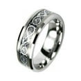 thumbnail image 1 of iJewelry2 Flat Comfort Fit Celtic Dragon Black Inlay 8mm Tungsten Carbide Wedding Band Ring, 1 of 1