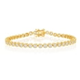 thumbnail image 1 of iJewelry2 Gold Plated Sterling Silver 4mm Round Bezel Set Clear CZ Tennis Bracelet, 1 of 5