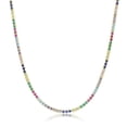 thumbnail image 1 of iJewelry2 Gold Plated Sterling Silver Rainbow Multicolor Round CZ Choker Necklace 15'', 1 of 1