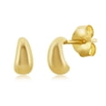 thumbnail image 1 of iJewelry2 Gold Plated Sterling Silver Small Half Hoop Stud Earrings, 1 of 1