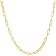 thumbnail image 1 of iJewelry2 Gold-plated Sterling Silver 2.8 mm Paperclip Linked Chain Necklace, 1 of 1