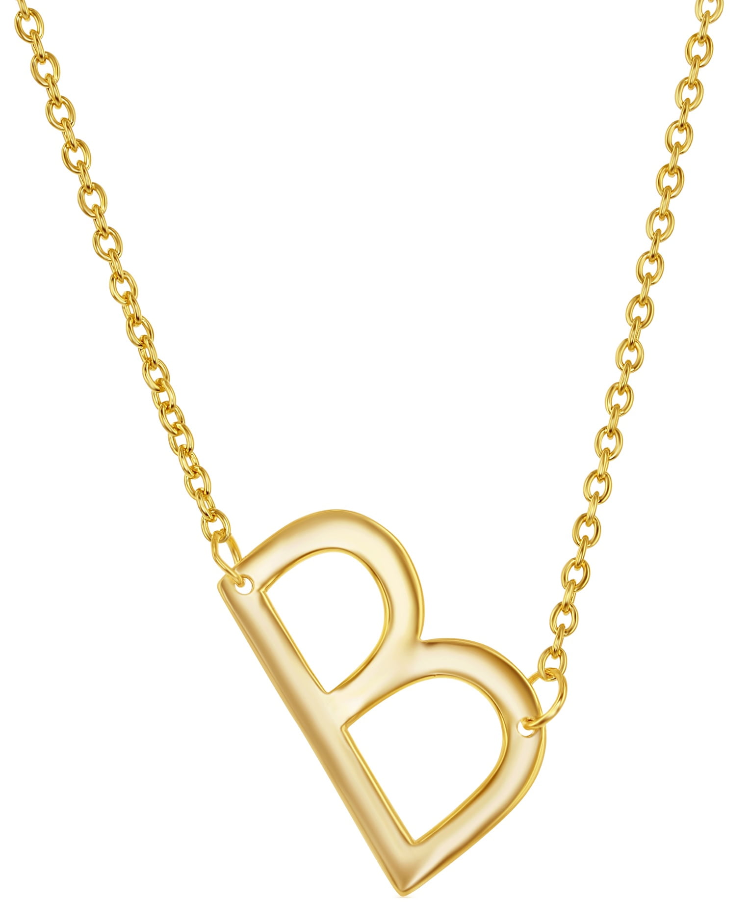 iJewelry2 Gold-plated Sterling Silver Sideways Letter B Initial