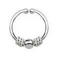 thumbnail image 1 of iJewelry2 Illusion Fake Sterling Silver Septum Nose Clip on Ring Wire with a Ball Motif, 1 of 2