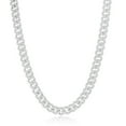 thumbnail image 1 of iJewelry2 Rhodium Plated Sterling Silver Micro Pave CZ 6mm Cuban Links Chain Necklace 20'', 1 of 2