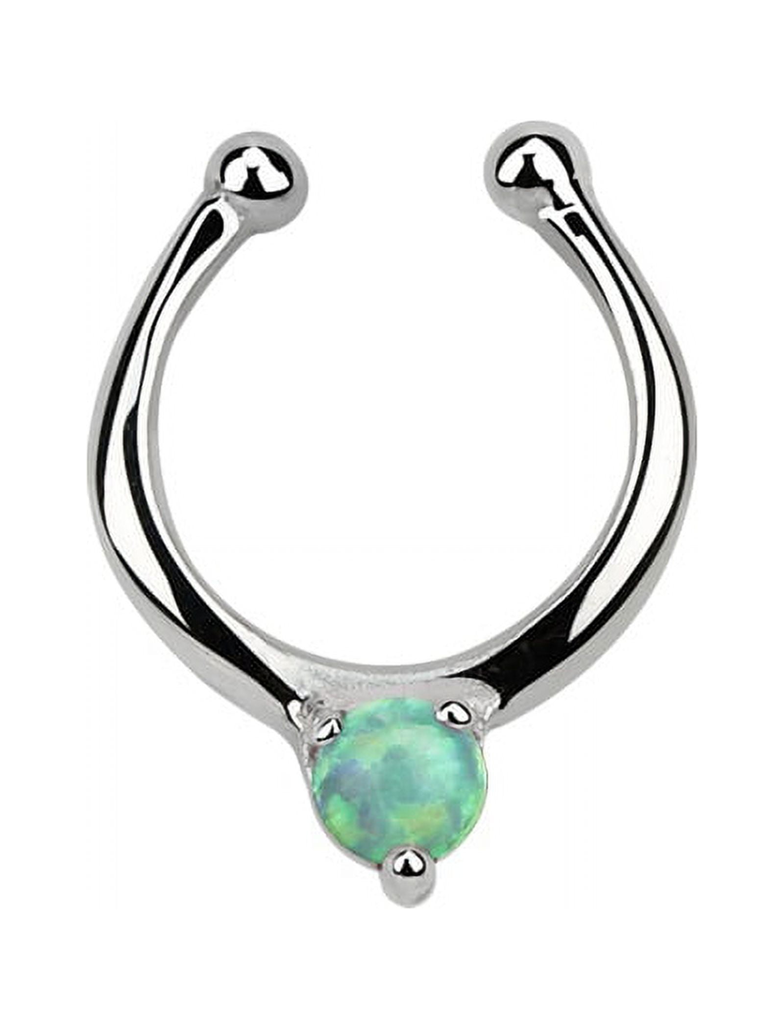 fake septum pincher jade septum ring