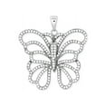 thumbnail image 1 of iJewelry2 Sterling Silver Clear Micro Pave CZ Butterfly Pendant Necklace 16''+2'', 1 of 6