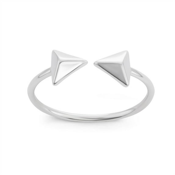 iJewelry2 Sterling Silver Shiny Double Ended Arrow Open Ring Size 5