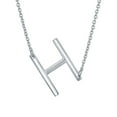 thumbnail image 1 of iJewelry2 Sterling Silver Sideways Letter H Initial Pendant Chain Necklace 18'', 1 of 1