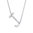 thumbnail image 1 of iJewelry2 Sterling Silver Sideways Letter J Initial Pendant Chain Necklace 18'', 1 of 1