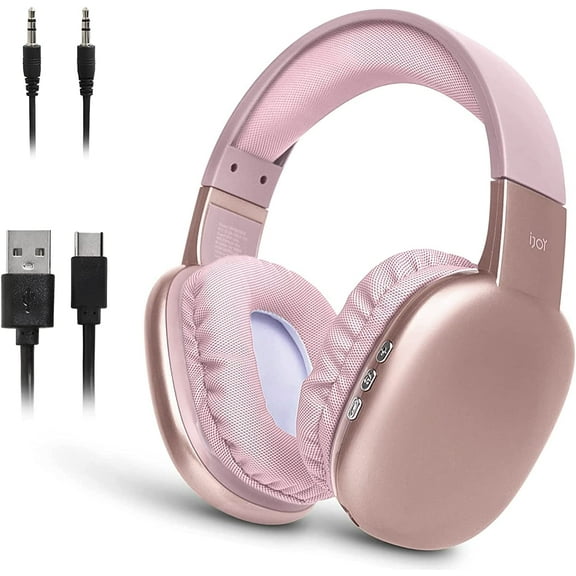 iJoy Ultra Over-ear Wireless Bluetooth Headphones, Noise-canceling (Pink)