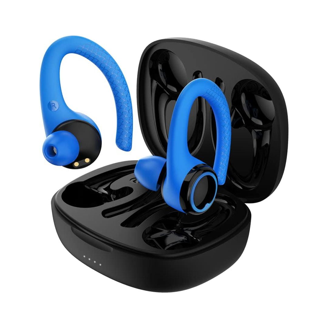 iJoy Wireless Running Headphones with Charging Case + Removable Earhook