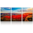 thumbnail image 1 of iK Canvs - 3 Piece Canvas Prints Grand Canyon National Park Arizona Wall Art USA Famous Place Sunset Landscape Pictures Modern Home Decor(only canvas), 1 of 6