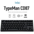 thumbnail image 1 of iKBC CD87 v2 Mechanical Keyboard with Cherry MX Clear Switch for Windows and Mac, Full Size Ergonomic Keyboard with PBT Double Shot Keycaps for Desktop, 87-Key, Black, ANSI/US, 1 of 10