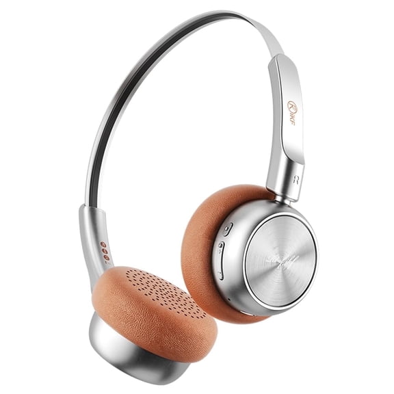 iKF R1 Wireless Retro Wireless Headphones Bluetooth 5.3 APP Custom Sound 60 Hours Playtime Game Mode Noise Isolation Built-in Microphone Throwback 80s 90s Design (Brown)