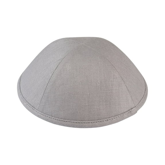 iKIPPAH Light Gray Linen Skull Cap